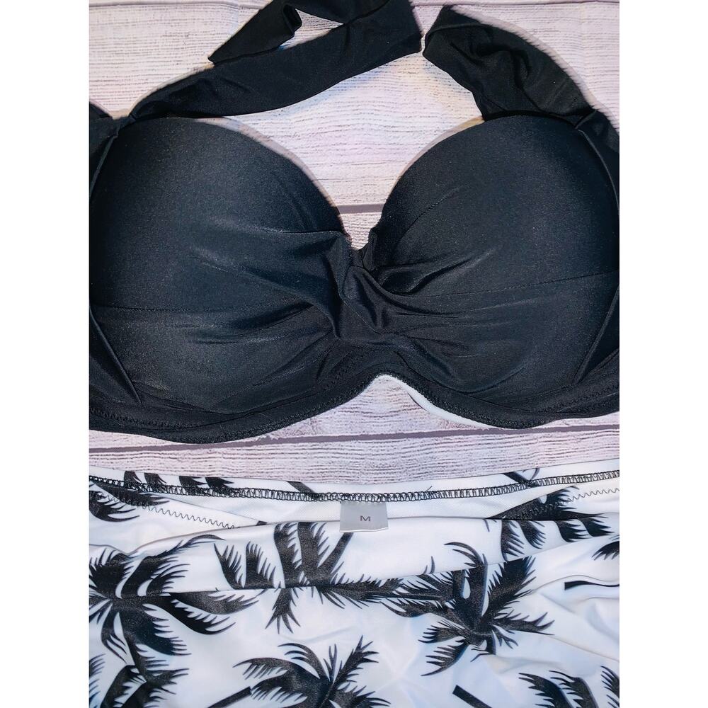 High Waist, Halter Top Bikini- Size Medium - Picture 6 of 8